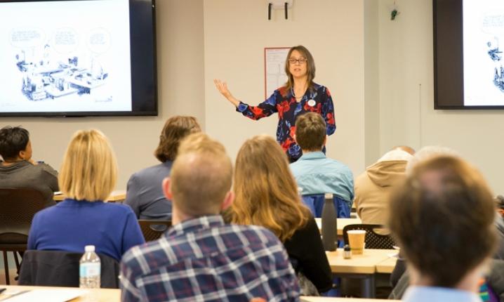 Catherine Good presenting at You Belong at MIT event